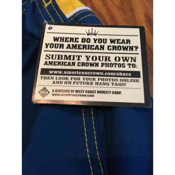 American Crown Men’s XL Swimming Suit Trunks Myrtle beach embroidered on pocket - Picture 9 of 10